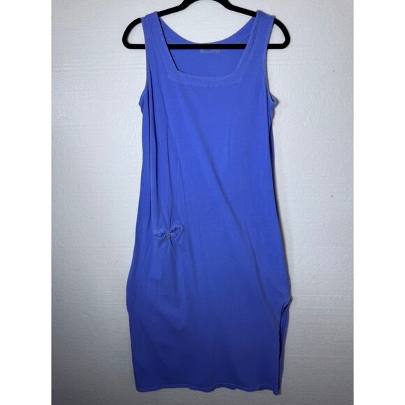 Fresh Produce Womens Medium Blue Maxi Dress Sleeveless Square Neck Beach Cotton - Picture 1 of 11